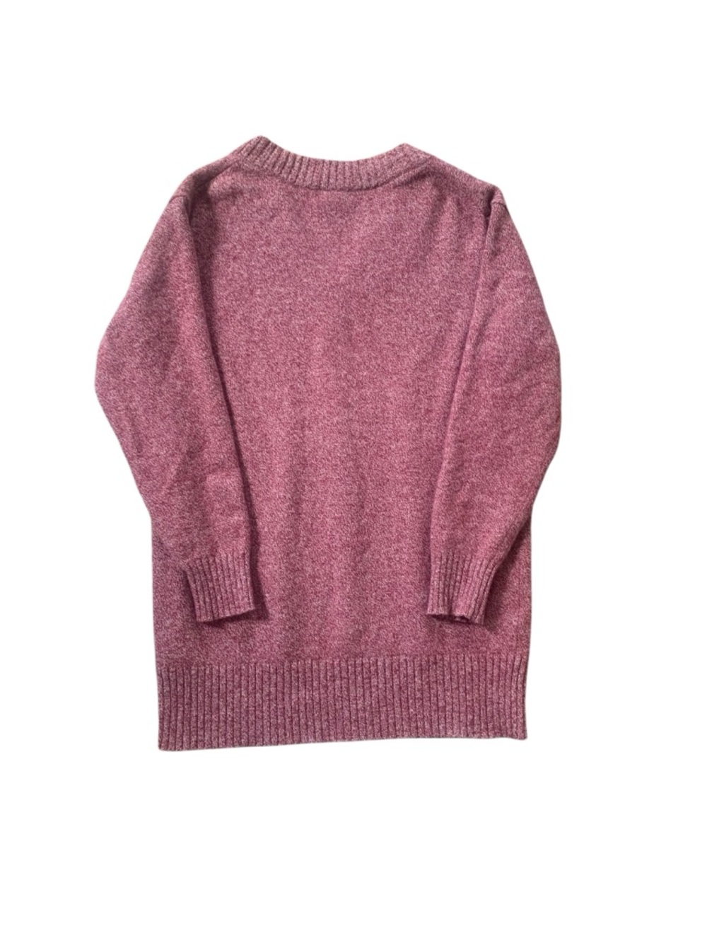 Athleta Vital V-Neck Tunic Sweater L Red Wool Cashmere Blend Oversized Soft - Picture 4 of 5